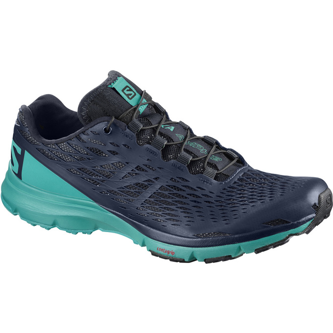 Salomon Israel XA AMPHIB W - Womens Running Shoes - Turquoise/Navy (WSTI-67823)